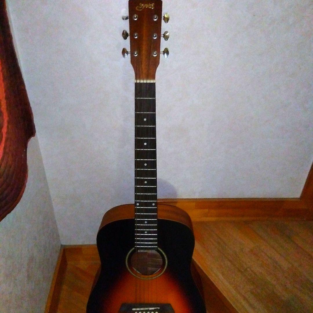 木目バリトラS.yairi上位ブランドコンパクトギター全長88cmケース付き美品