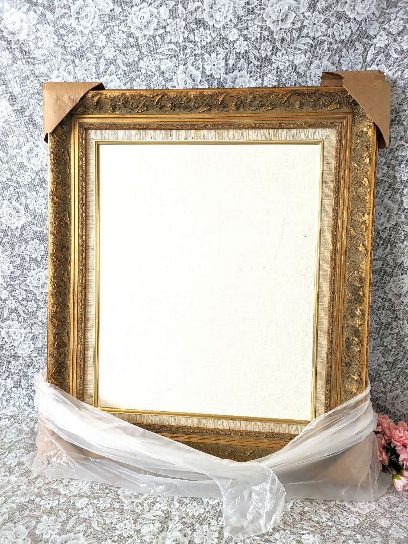 お値下げA✾稀少アンティーク調特特大ヨーロピアン額縁キャンバス付