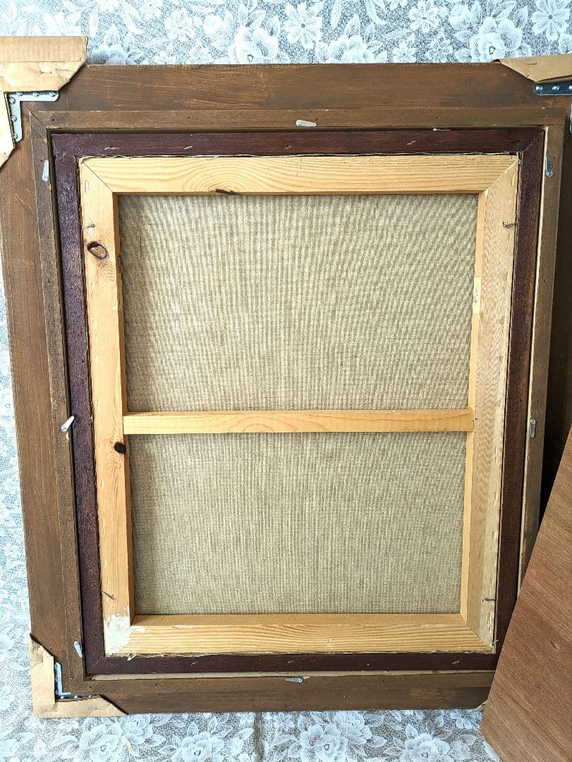 お値下げA✾稀少アンティーク調特特大ヨーロピアン額縁キャンバス付