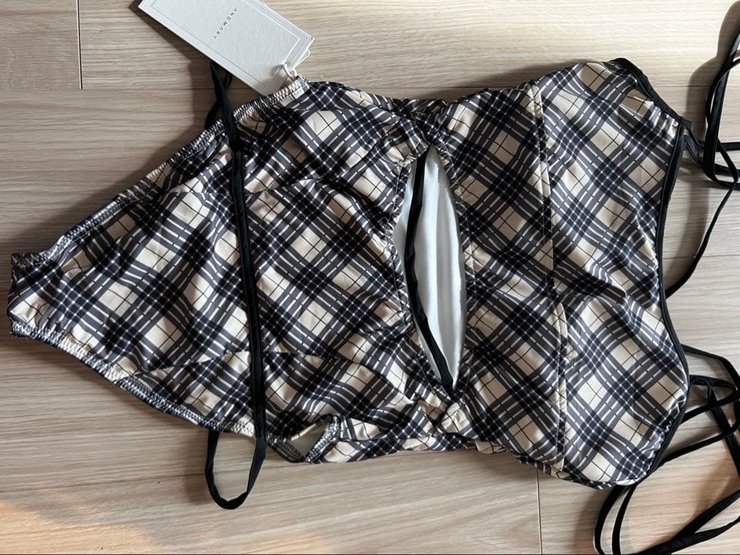 【即日発送】Nadia check swimsuit♡andmary