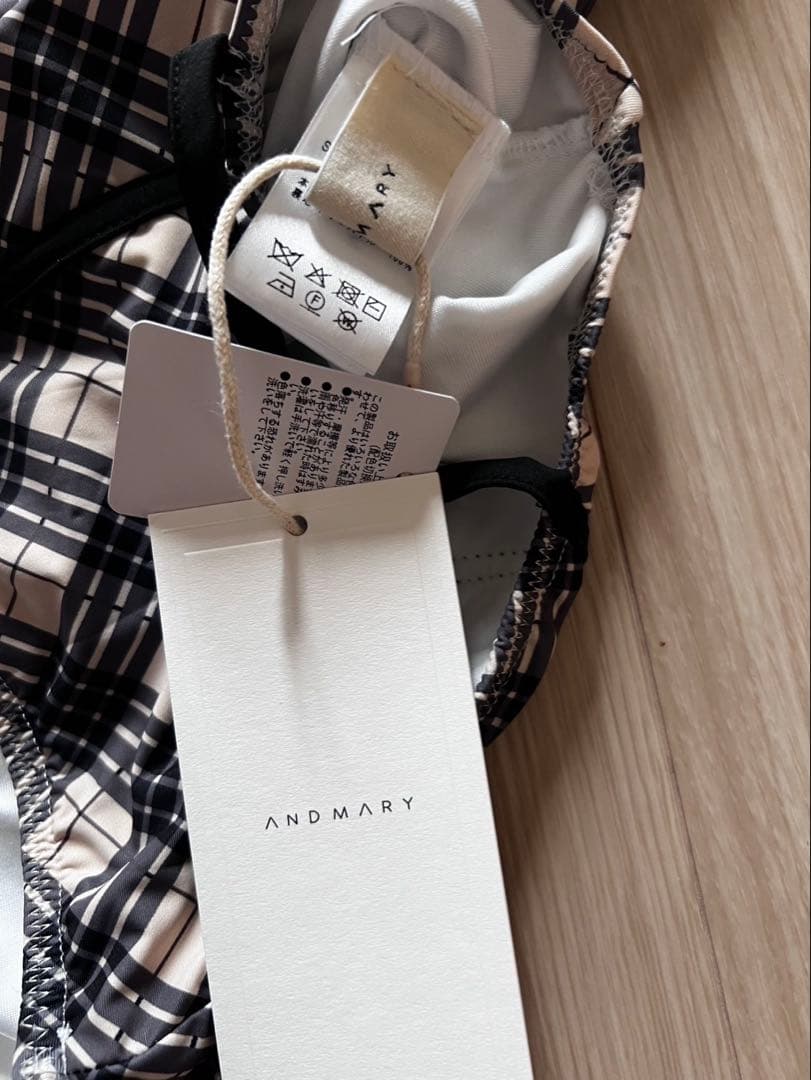 【即日発送】Nadia check swimsuit♡andmary