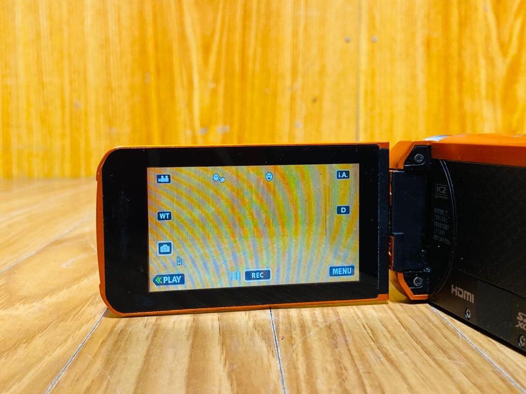 JVC ビデオカメラ オレンジ GZ-R300-D 2015年制