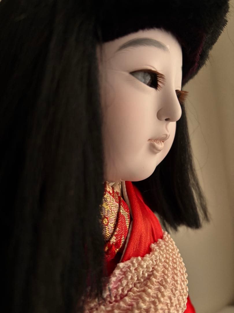 市松人形 まつ毛　睫毛　東光？　アンティークドール