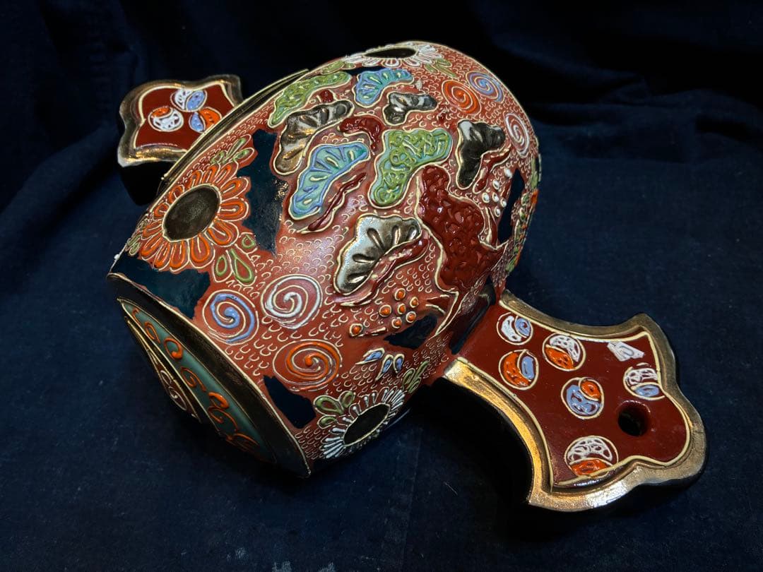 九谷焼　打ち出の小槌　縁起物　金運　大正期