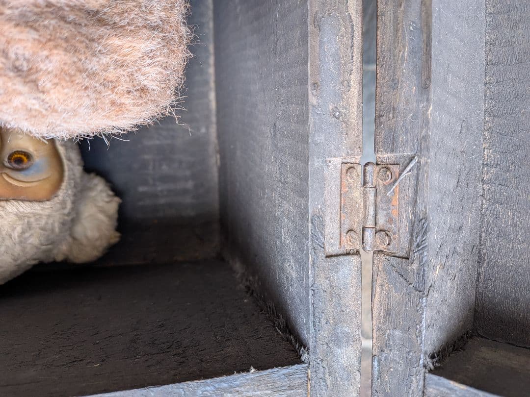 アンティーク 木彫り木製ボックス