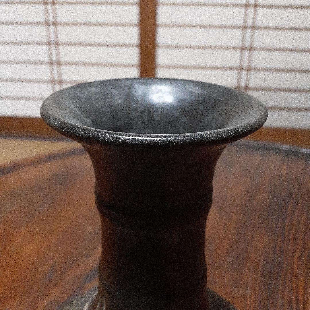 訳有り中国磁州窯陽刻花瓶