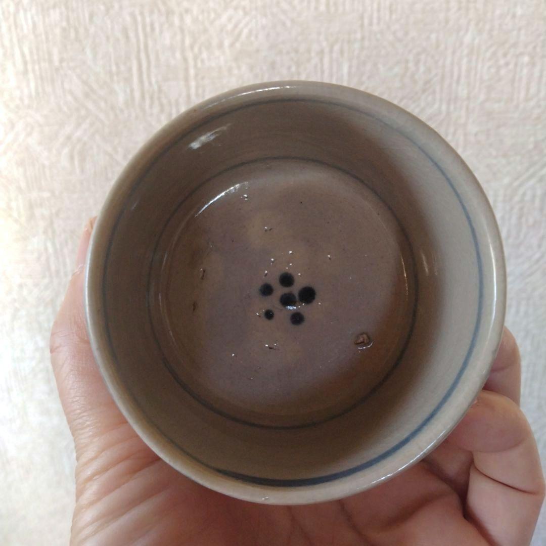 古伊万里美濃太白菊半筒猪口御深井江戸時代A