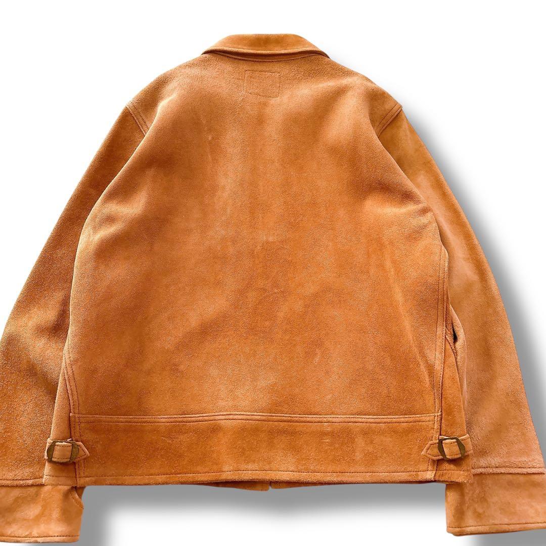 美品 Gold 東洋エンタープライズ ディアスキン スエード レザージャケット