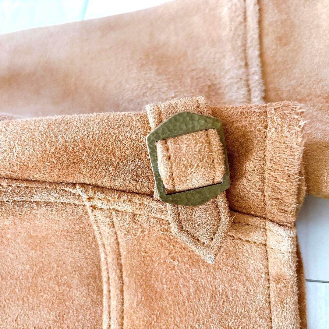 美品 Gold 東洋エンタープライズ ディアスキン スエード レザージャケット