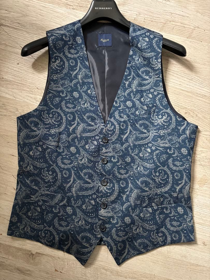 Giannetto ジャンネット　ペイズリー スーツベストITALY製