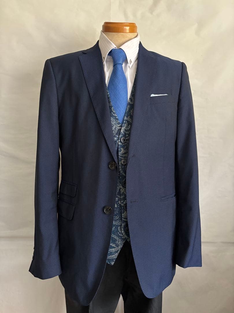 Giannetto ジャンネット　ペイズリー スーツベストITALY製