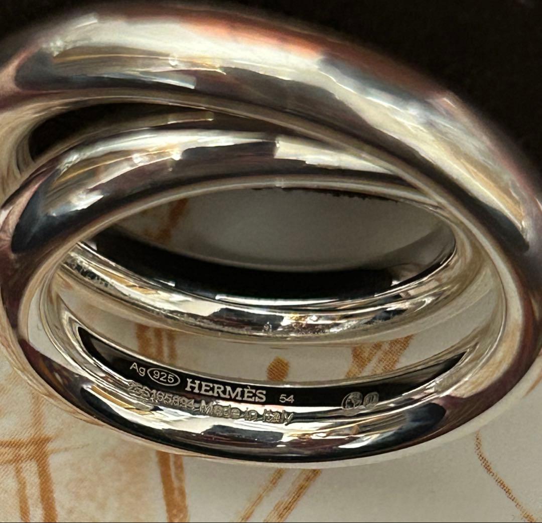 HERMES ヴェルティージュリング サイズ54号 シルバー