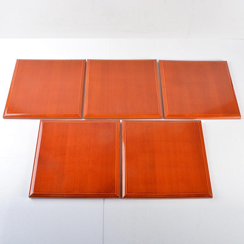 和食器　漆器　春慶塗　吸物膳　五客　時代箱付　M　R5312