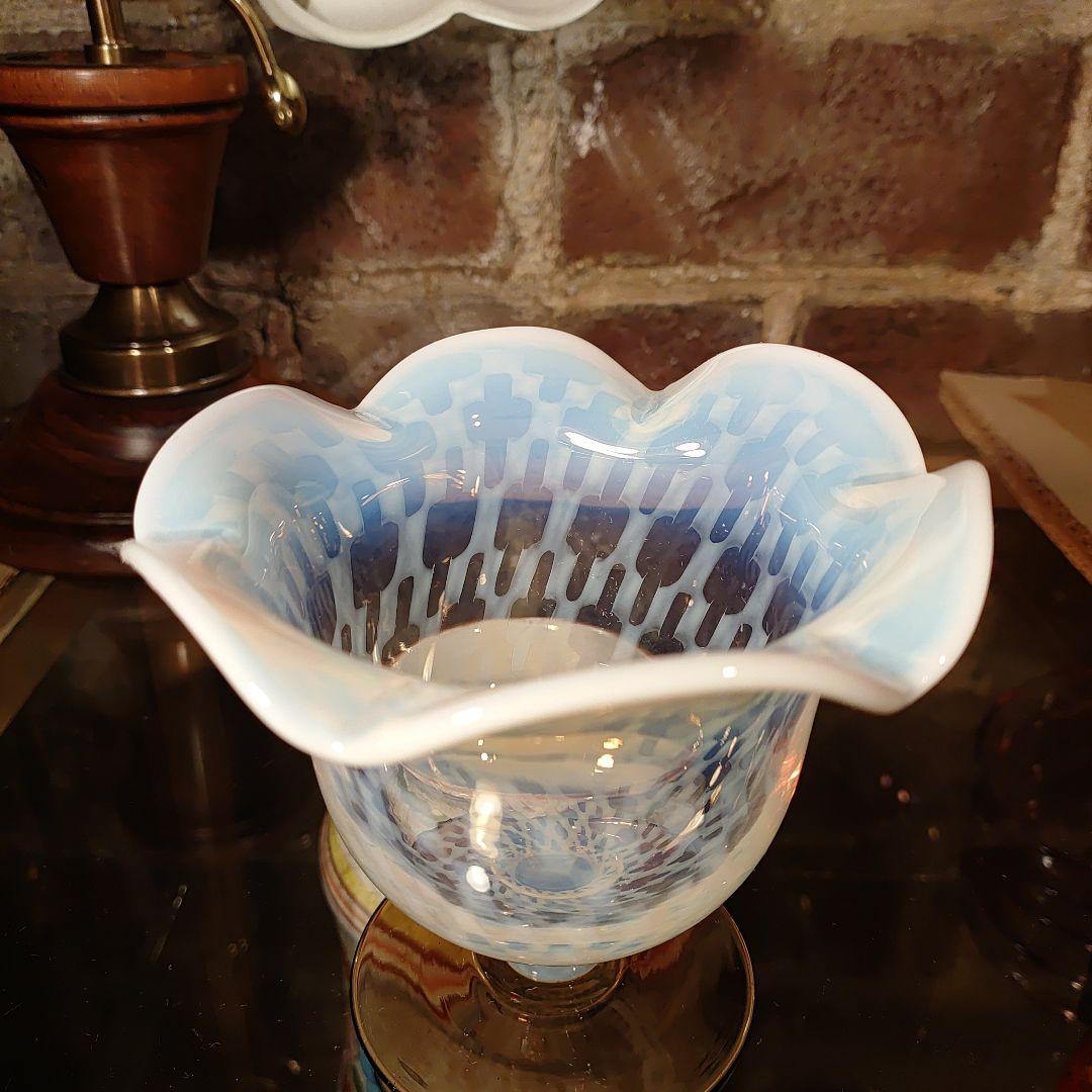 希少 十文字 花形 氷コップ ビンテージ レトロ 大正ガラス