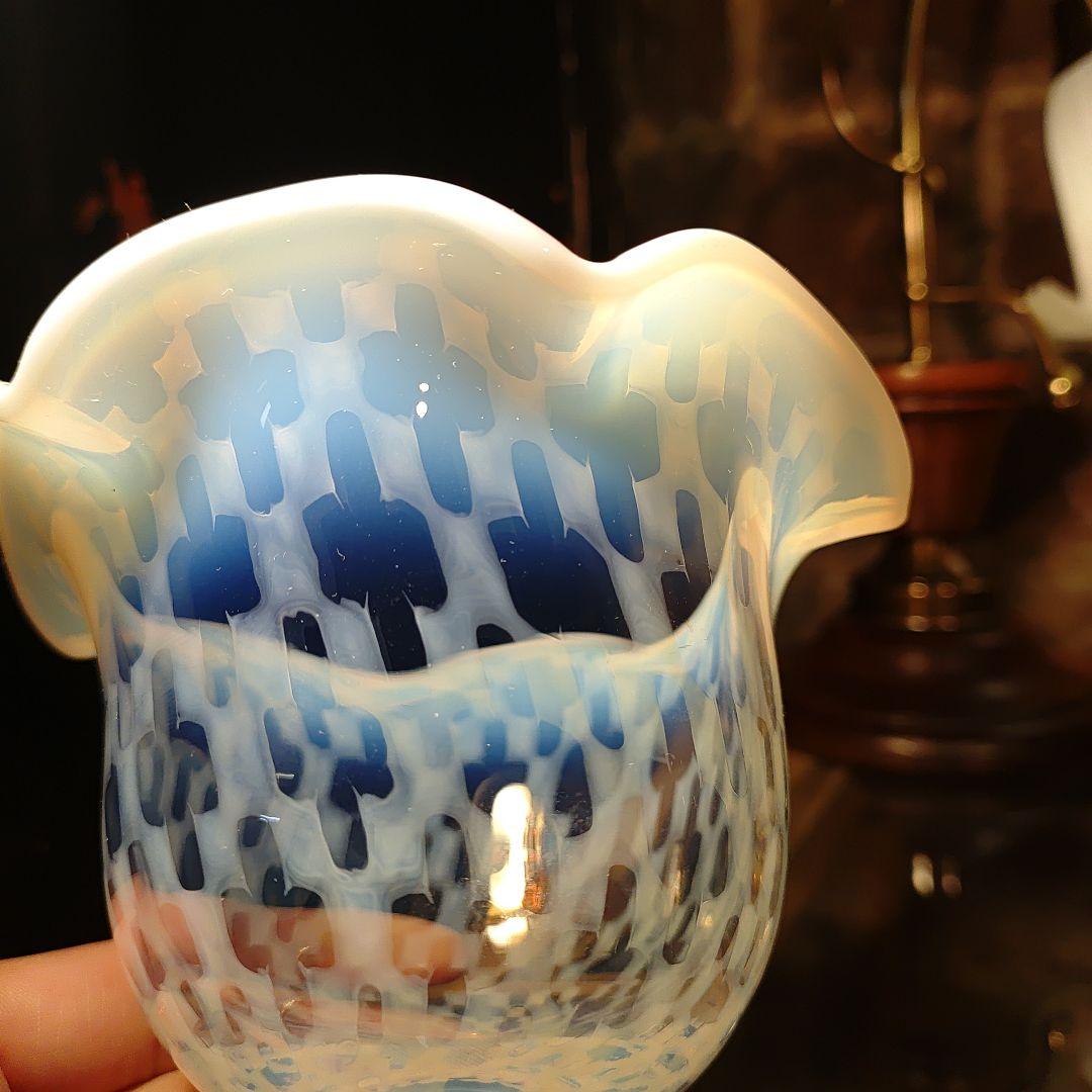 希少 十文字 花形 氷コップ ビンテージ レトロ 大正ガラス