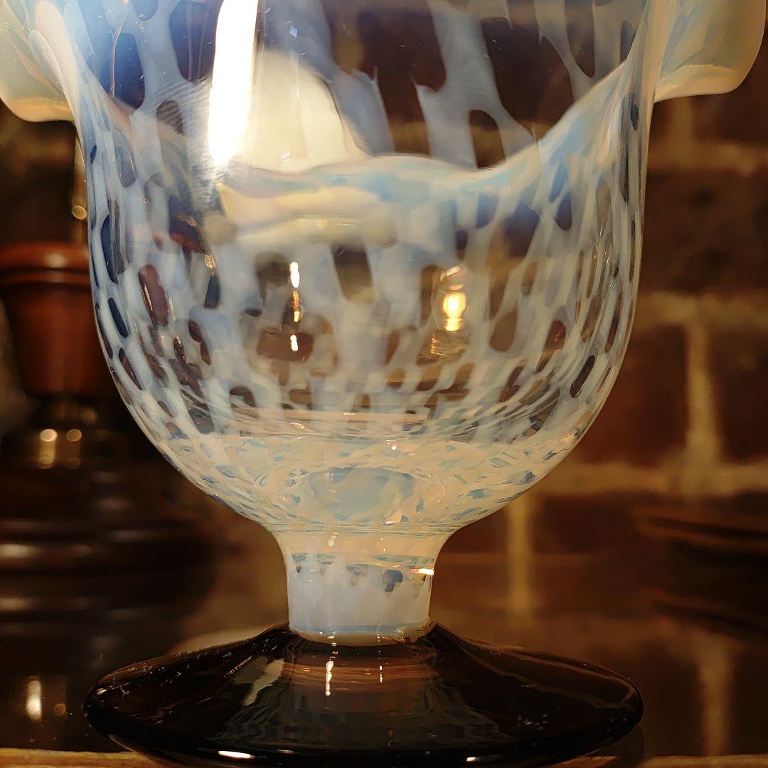 希少 十文字 花形 氷コップ ビンテージ レトロ 大正ガラス