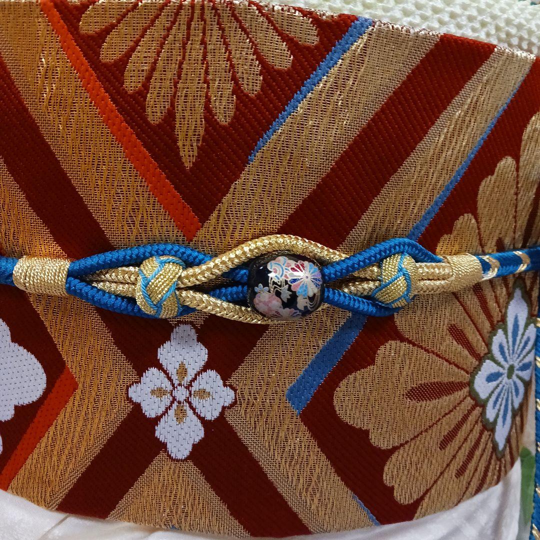 豪華　牡丹×鶴　振袖フルセット　クリーム色