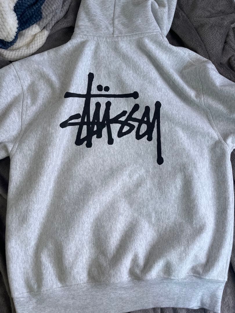 STUSSY グレー パーカー フーディ ステューシー