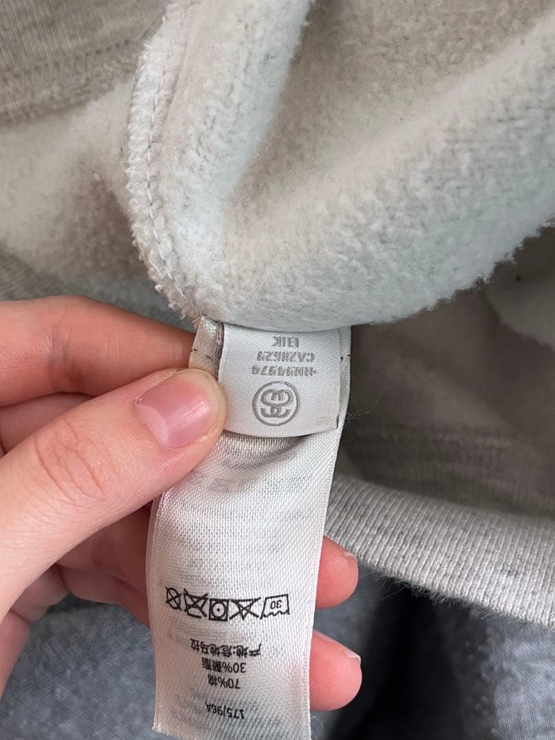 STUSSY グレー パーカー フーディ ステューシー