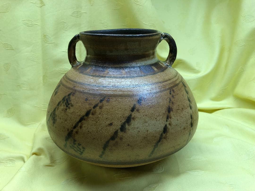 壺　彩色　共箱あり　窯元作家品