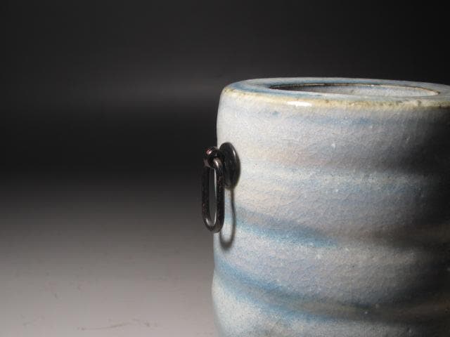 ☆　真葛香斎　刷毛目花入　美しい一品です☆y309