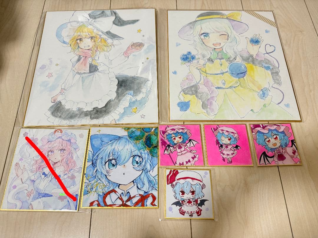 東方project 直筆色紙 紅楼夢 例大祭