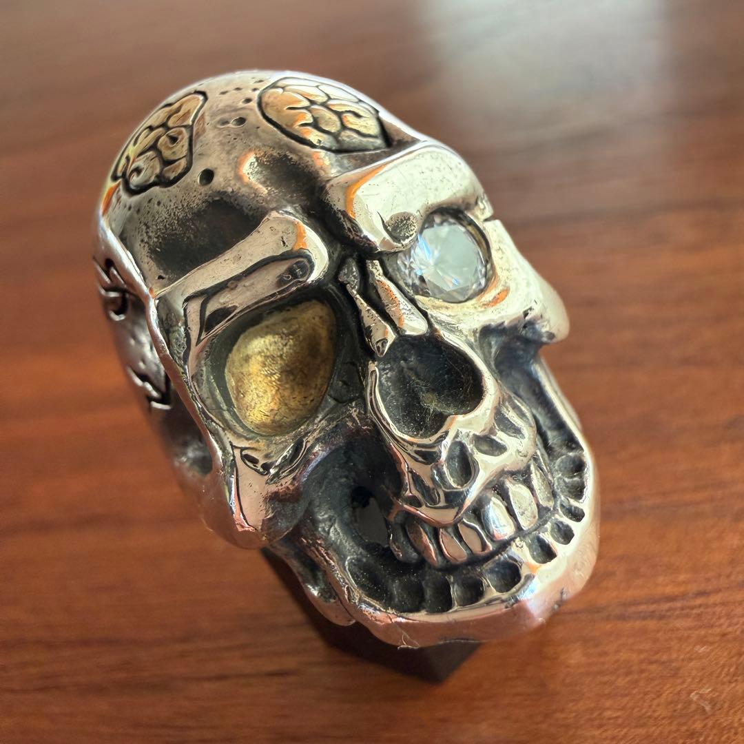 シルバー925無垢【新品】brain muscle 脳筋スカルリング925本物