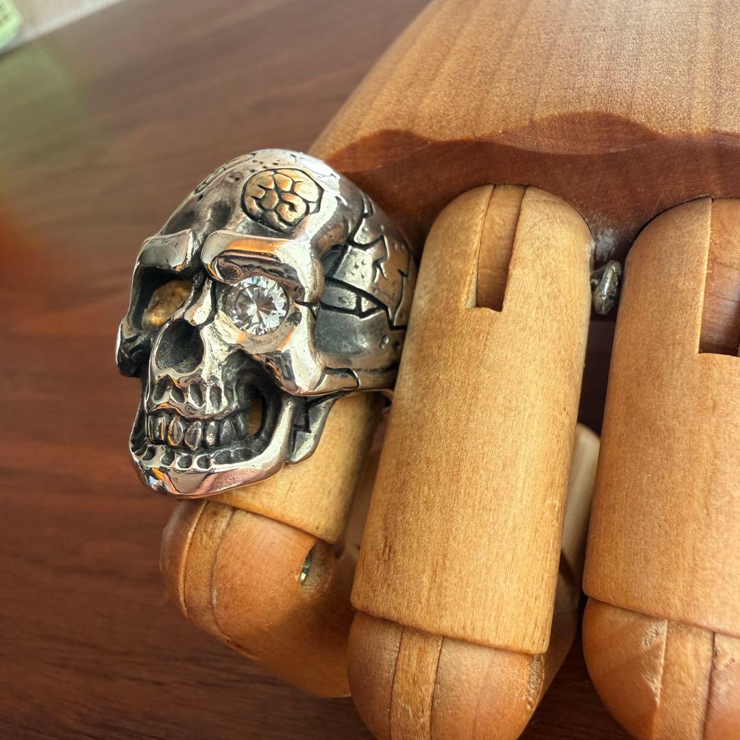 シルバー925無垢【新品】brain muscle 脳筋スカルリング925本物