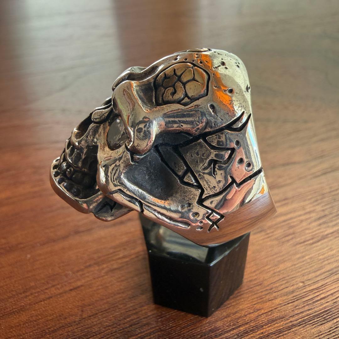 シルバー925無垢【新品】brain muscle 脳筋スカルリング925本物