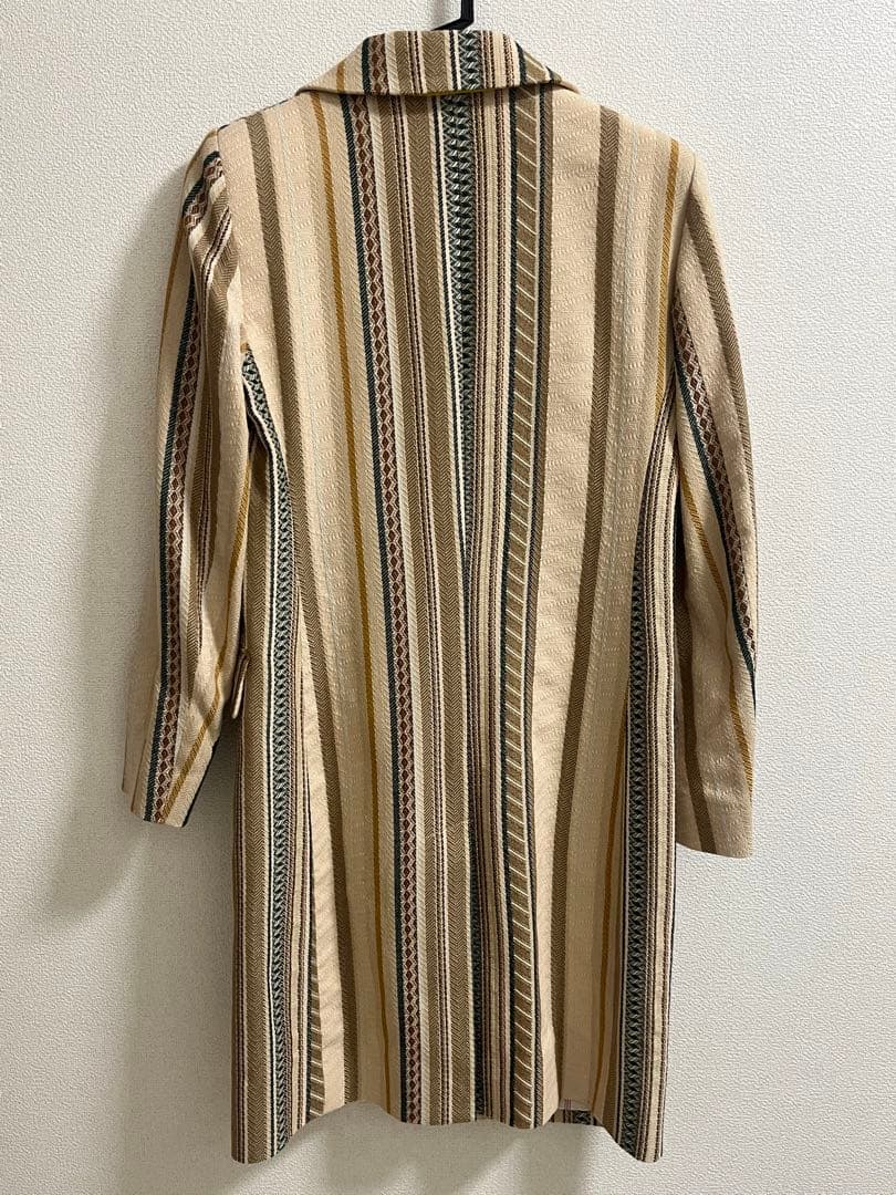 【希少・美品】MサイズETRO エトロ ストライプ チェスターコート