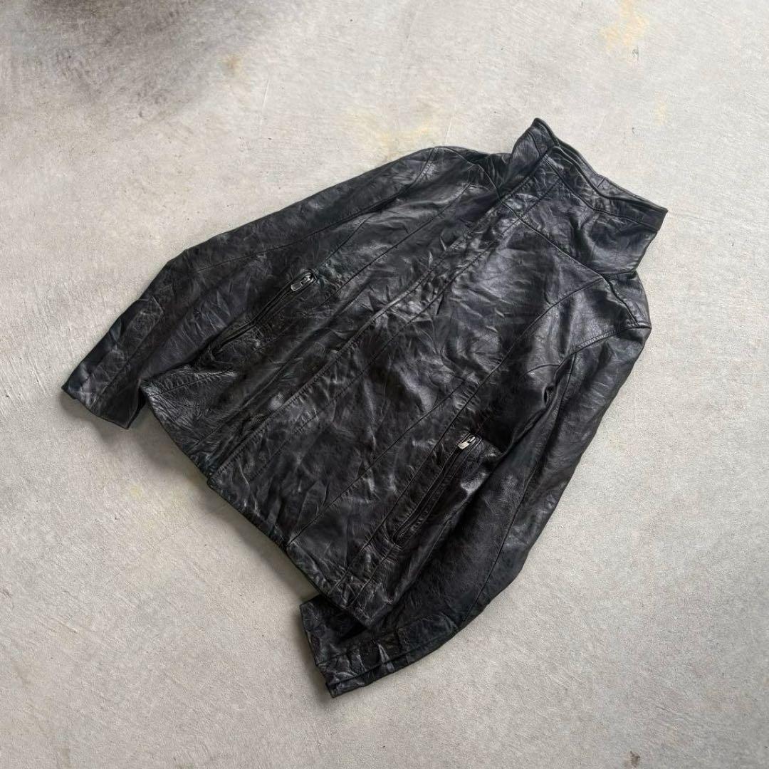 - archive leather jacket gimmick ハイネック