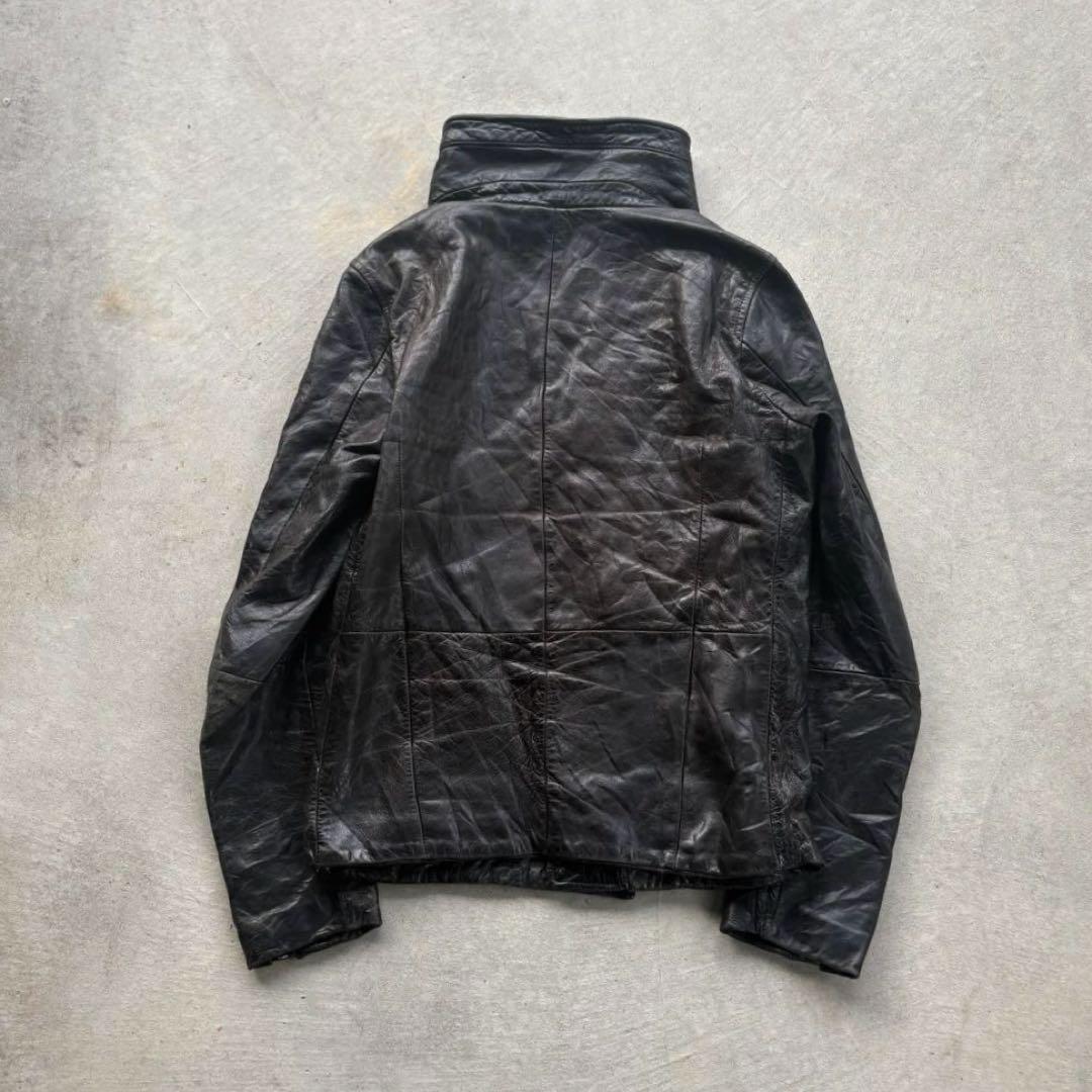 - archive leather jacket gimmick ハイネック