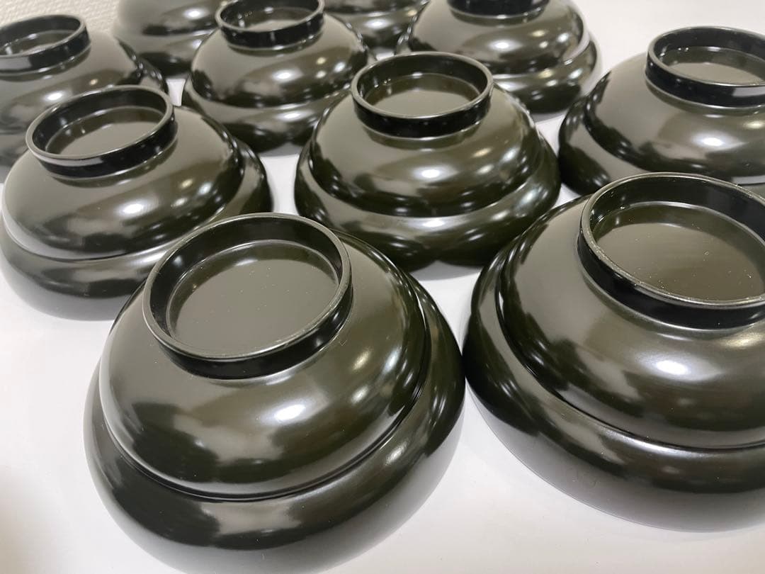 漆器 輪島塗 金蒔絵 貝柄 黒 内朱 吸物 割烹 蓋付き10客個 お煮物椀