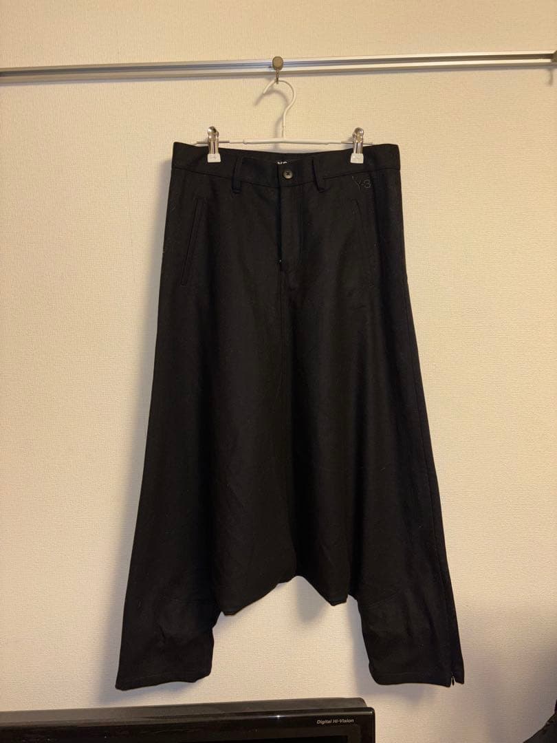 Y-3 ブラック サルエルパンツ XS