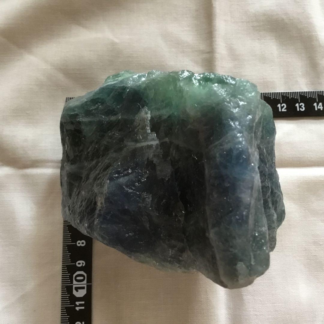 蛍光鉱物　強蛍光フローライト　約1,200g 産地湖南省　蛍石