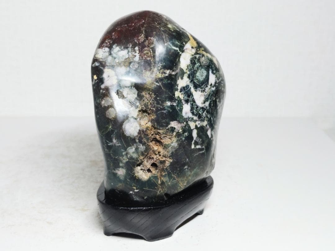 孔雀石 958g 菊花石 紋石 原石 鑑賞石 自然石 誕生石 鉱物 鉱石 水石