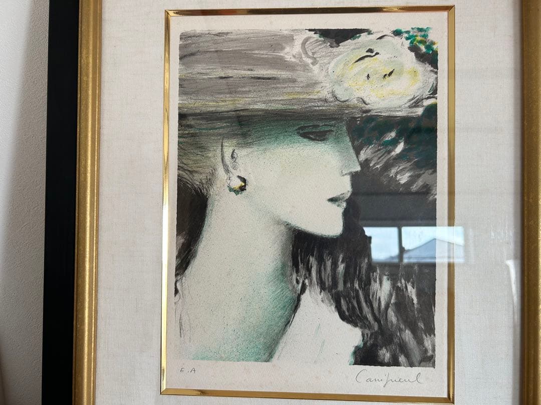 カシニョール Cassigneul「プロフィール」リトグラフ