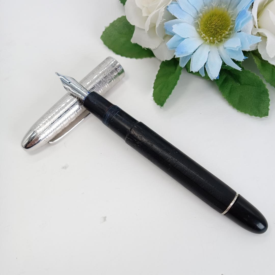 OMAS オマス 万年筆 18Ｋ イタリア Ｓ2001 ブラック×シルバー