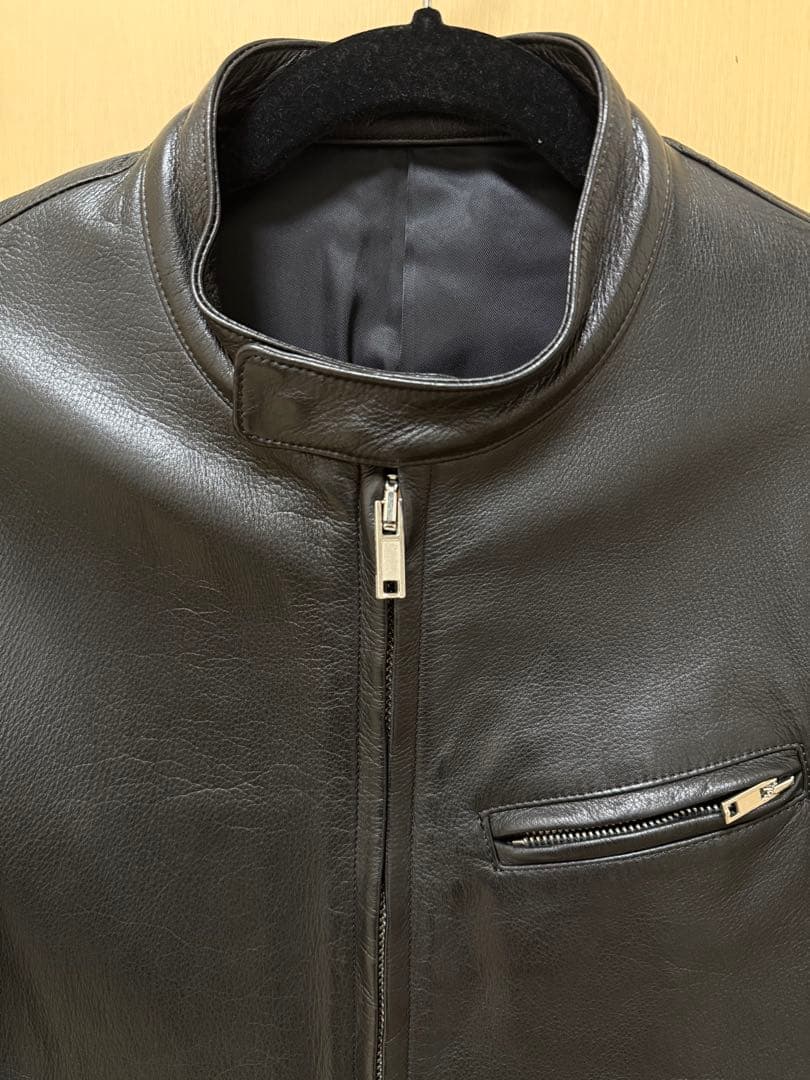 LITHIUM HOMME レザー シングル ライダース ジャケット 44