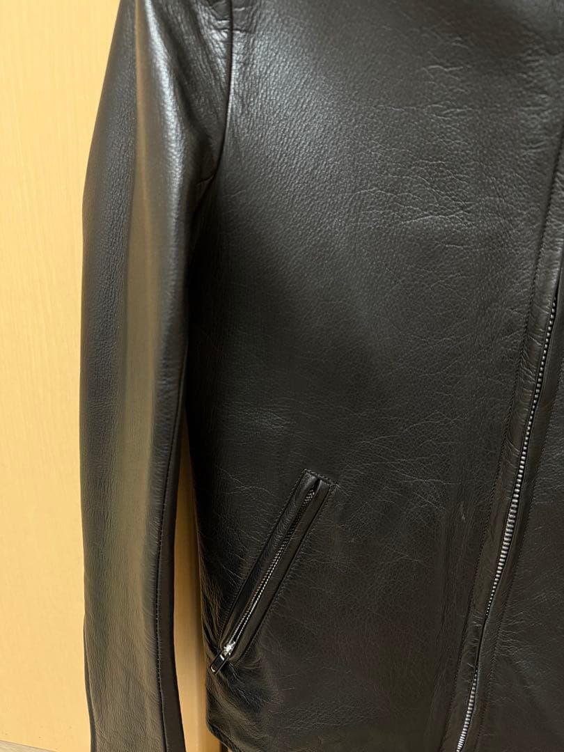 LITHIUM HOMME レザー シングル ライダース ジャケット 44