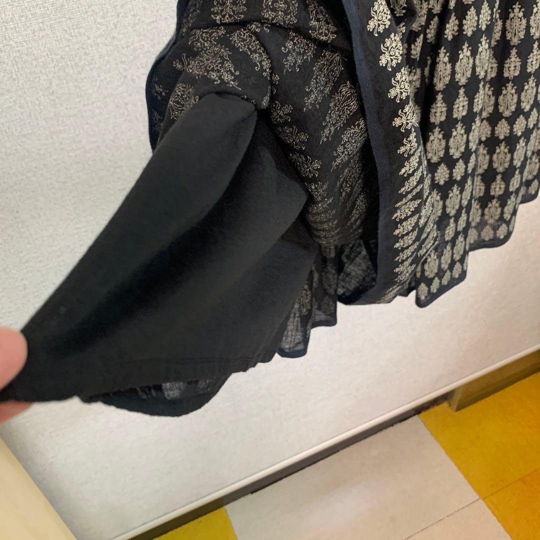 メゾンドソイル リネン ピンタックガウチョパンツ