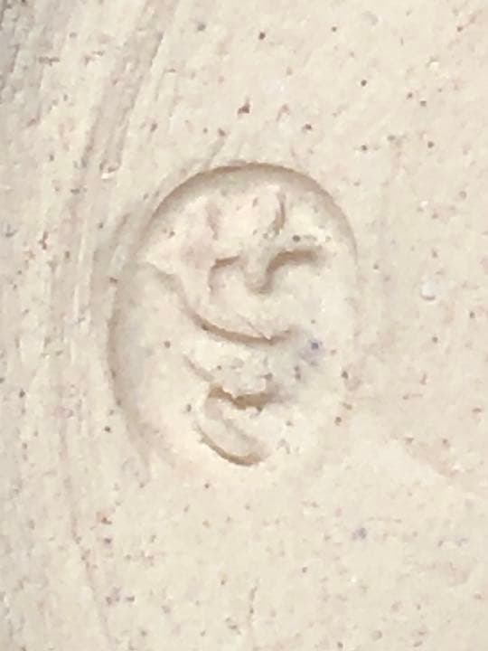 【茶道具】陽炎園 膳所焼沓形掛分茶碗 茶碗A339