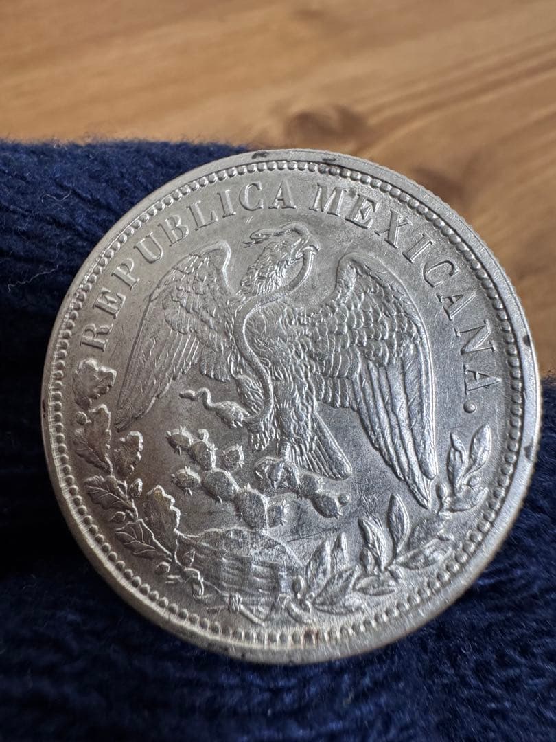 ★本物保証★ 莊印なし‼️ 未使用❗️メキシコ 1ペソ銀貨1898年