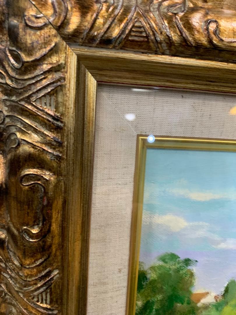 油絵絵画　イヴリィ　クレジィシュル　コール風景画　水谷方早子　4F