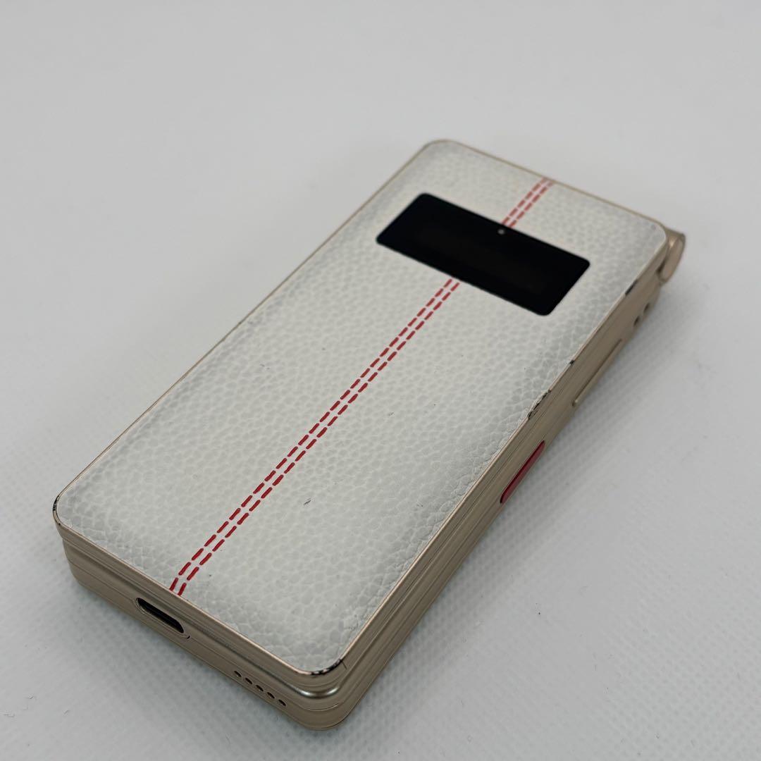 Mode1 ガラケー 型 SIMフリー スマホRetroII レザー調 ホワイト