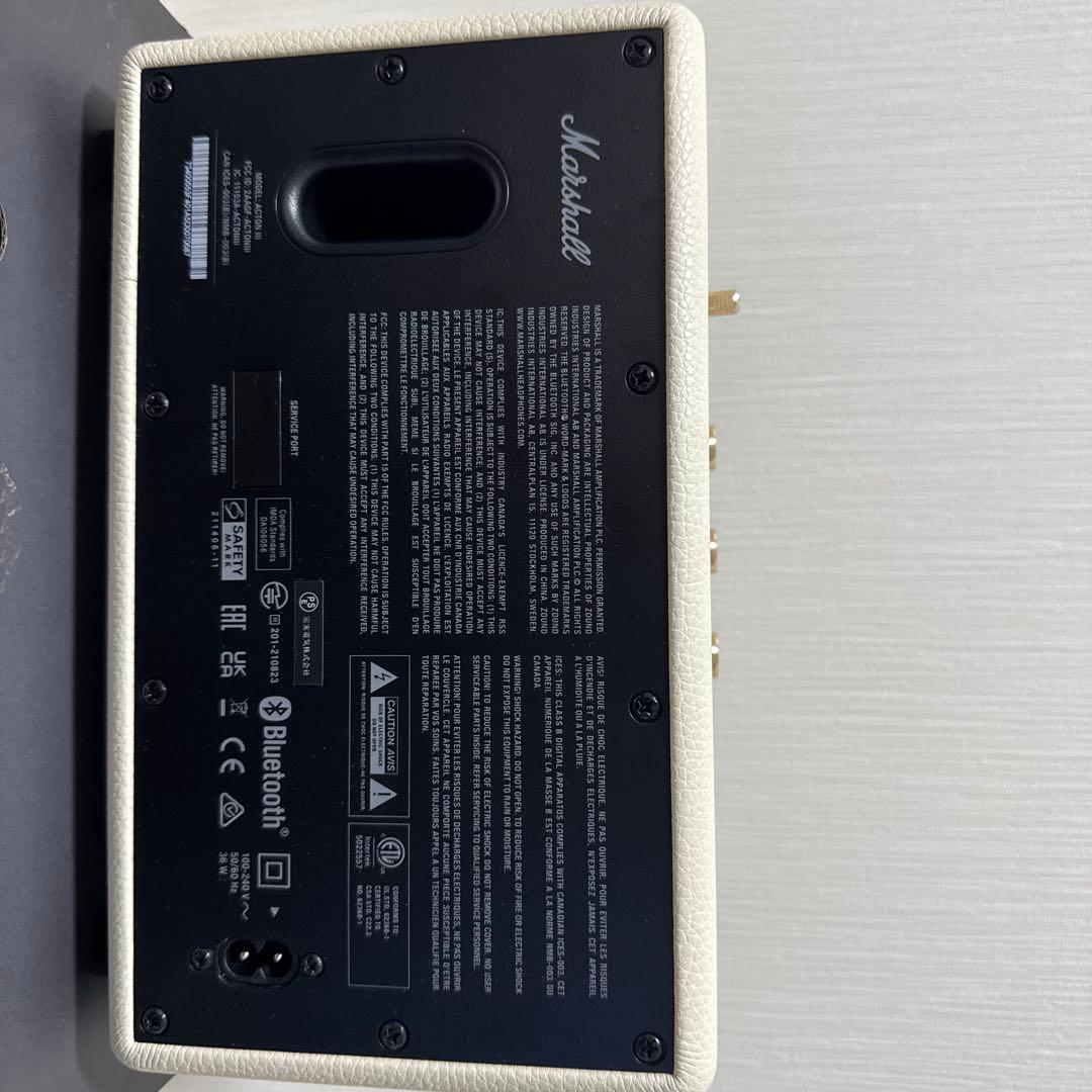 Marshall Acton 3ワイヤレススピーカー ホワイト