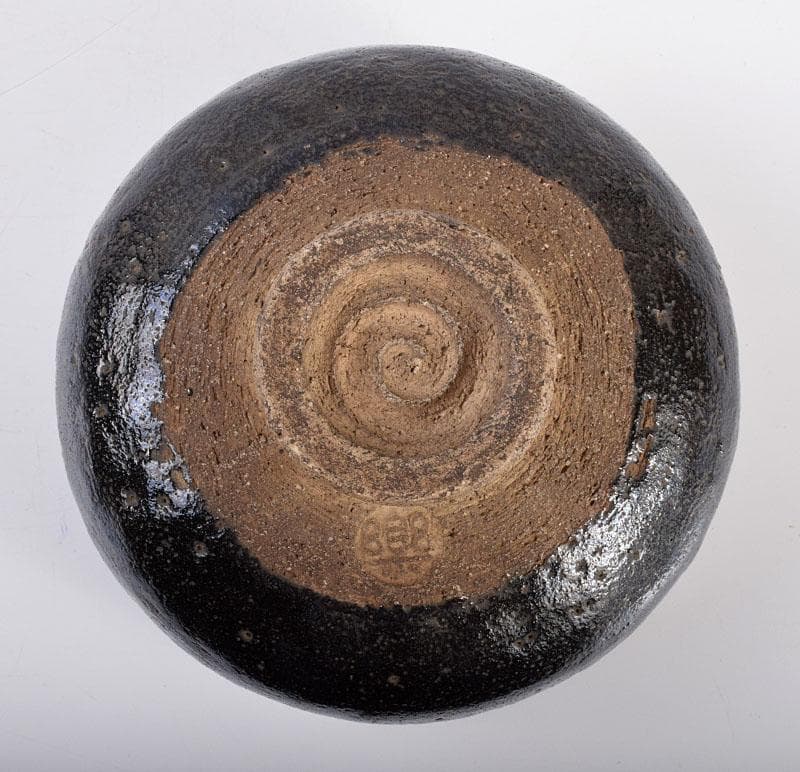 茶道具　楽吉左衛門　黒楽茶碗　共箱　M　R4013