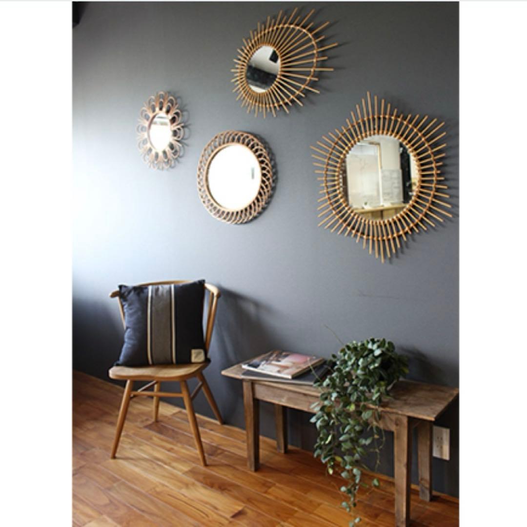早いもの勝ち！アデペシュ　rotta rattan mirror 3個セット