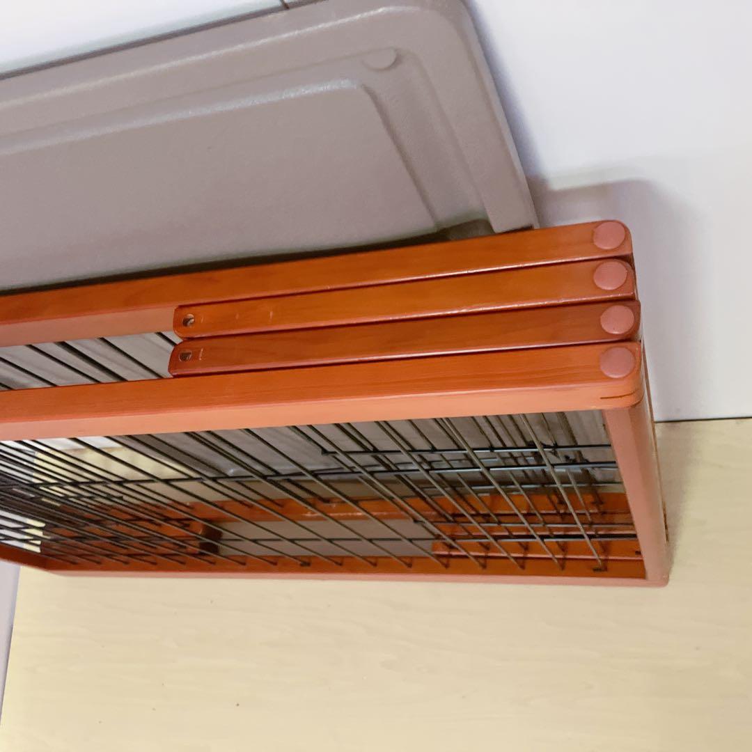 折りたたみ　木製ペットゲージ　ペットサークル木製枠　95×64cm 小、中犬用