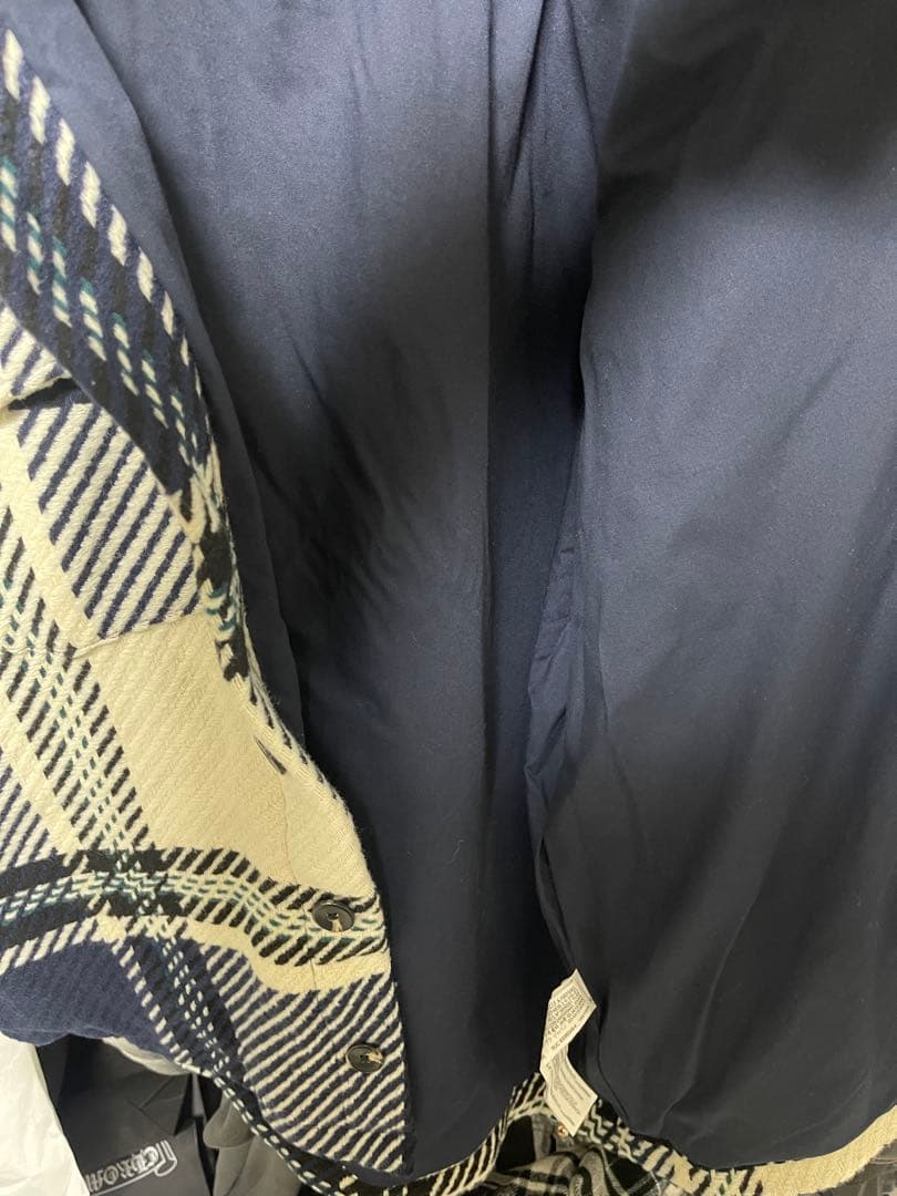 ZARA ウールチェックシャツジャケット